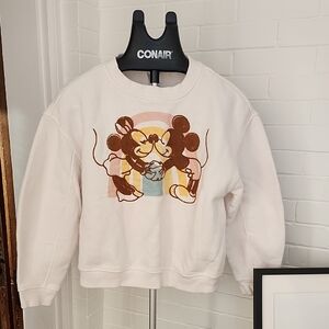 Disney Mickey&minnie Crewneck, Small
